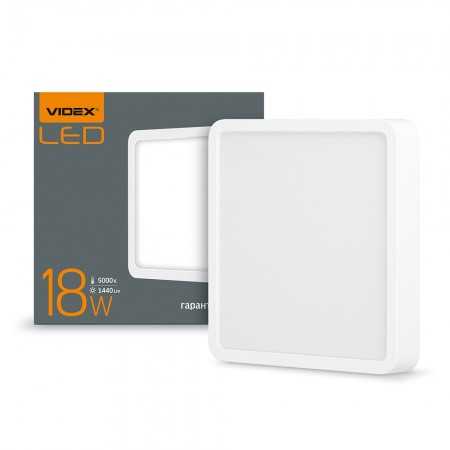LED светильник накладной квадрат VIDEX 18W 5000K LED светильник накладной квадрат VIDEX 18W 5000K