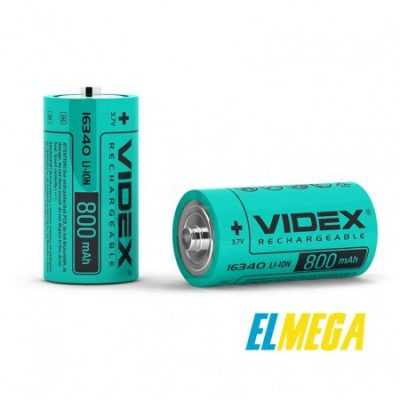 Аккумулятор Videx Li-Ion 16340 (без защиты) 800mAh bulk