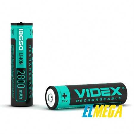 Аккумулятор Videx Li-Ion 18650-P (с защитой) 2800mAh Аккумулятор Батарейка литиевая Videx CR2Li-Ion 18650-P (с защитой) 2800mAh