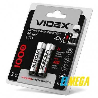 Аккумуляторы Videx HR6 AA 1000mAh double blister
