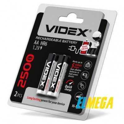 Аккумуляторы Videx HR6 AA 2500mAh double blister