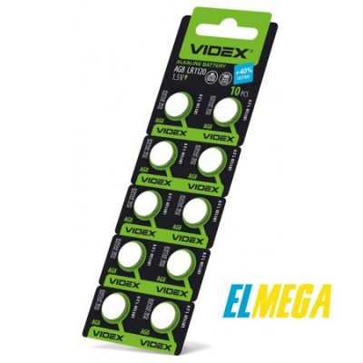 Батарейка часовая Videx AG8 (LR1120) blister card 10 pcs