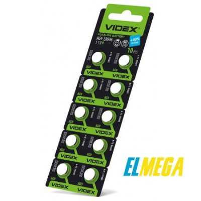 Батарейка часовая Videx AG9 (LR936) blister card 10 pcs