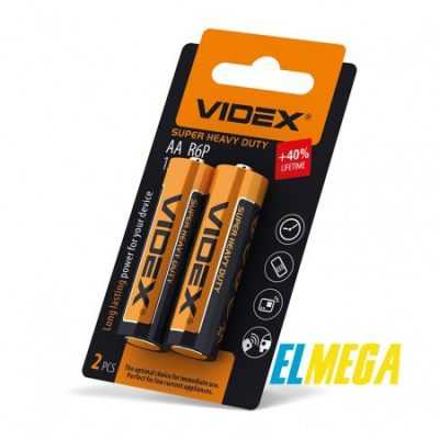Батарейка солевая Videx R6P AA 2pcs small blister