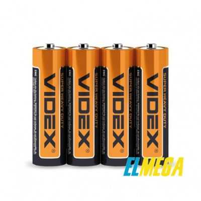 Батарейка солевая Videx R6P AA 4pcs shrink