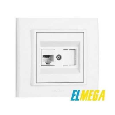 Розетка компьютерная Ovivo Mina белая