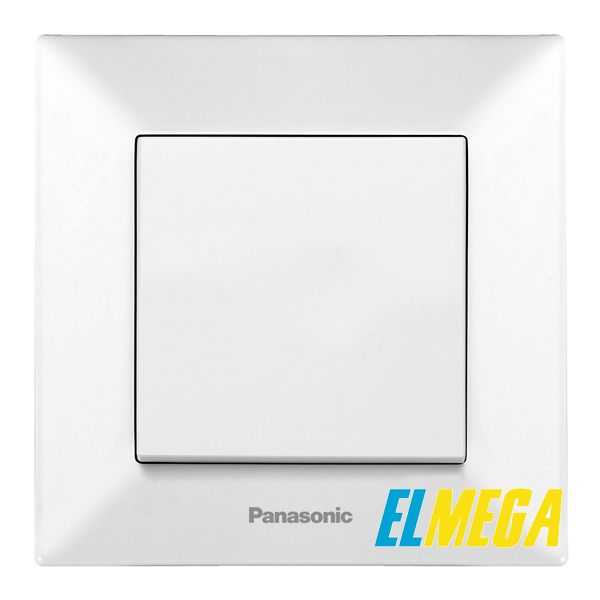 Выключатель 1-клавишный Panasonic Arkedia Slim белый Выключатель 1-клавишный Panasonic Arkedia Slim белый