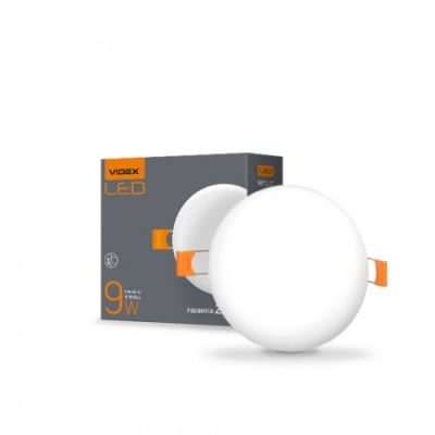 LED светильник безрамочный круглый VIDEX 9W 4100K