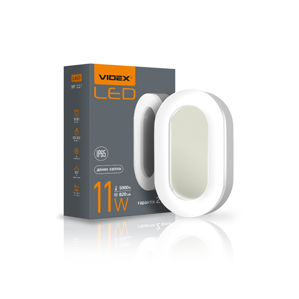 LED светильник ART IP65 овальный VIDEX 11W 5000K 1 LED светильник ART IP65 овальный VIDEX 11W 5000K