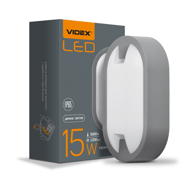 LED светильник (ЖКХ) овальный VIDEX 15W 5000K 220V LED светильник (ЖКХ) овальный VIDEX 15W 5000K 220V
