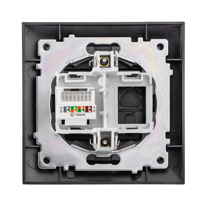 Розетка комп_ютерна MARSHEL IDEAL RC-485 Graffite 4 Розетка компьютерная MARSHEL Ideal графит