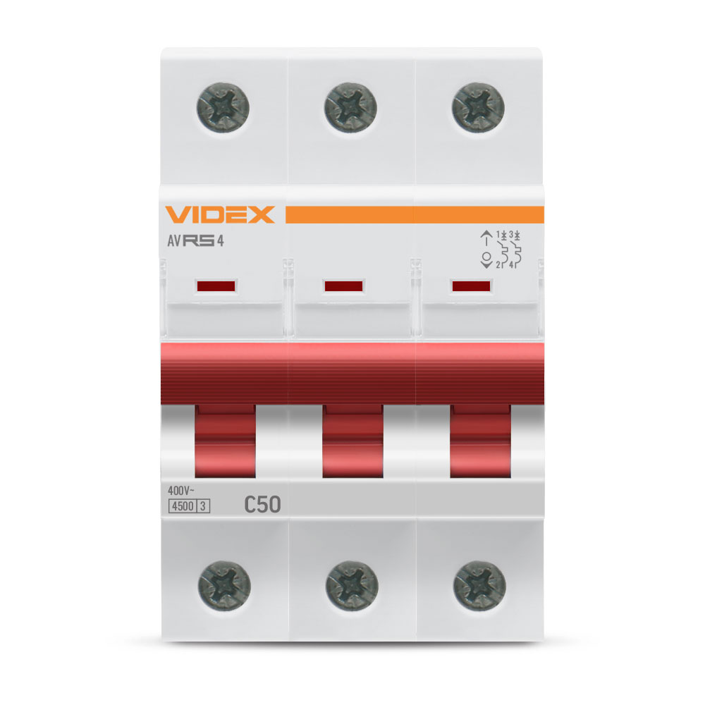 vf-rs4-av3c50_2 Автоматичний вимикач 50A 3P Videx
