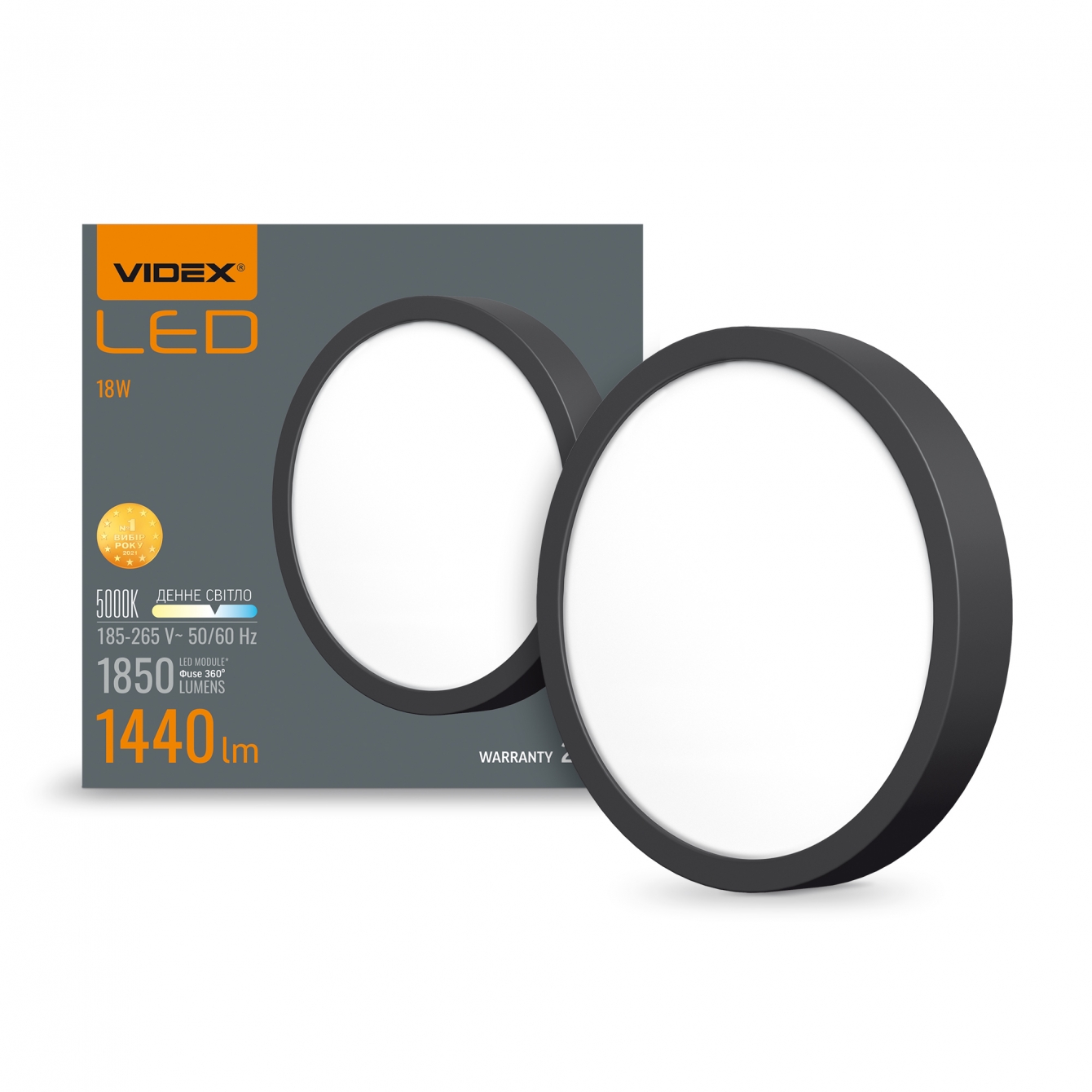 LED светильник накладной круг VIDEX 18W 5000K черный 1 LED светильник накладной круг VIDEX 18W 5000K черный